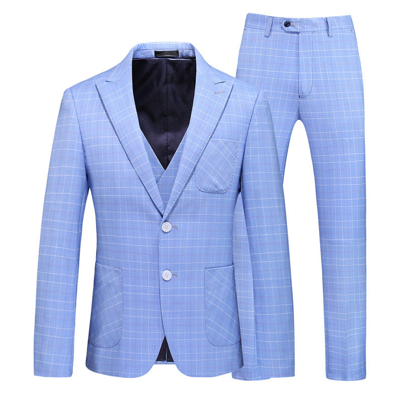 DAXA — Men's Tailored Three-Piece Suit Set with Sharp Detail