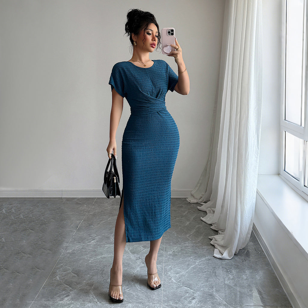 MARIO — Women's Elegant Dress with Clean AURA Drape