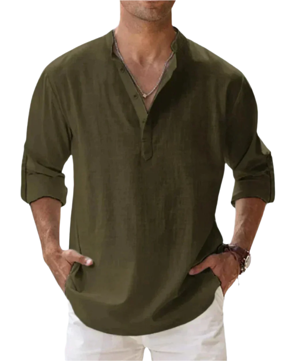 RAEIRA — Men's Linen Shirt with Relaxed Summer Finish