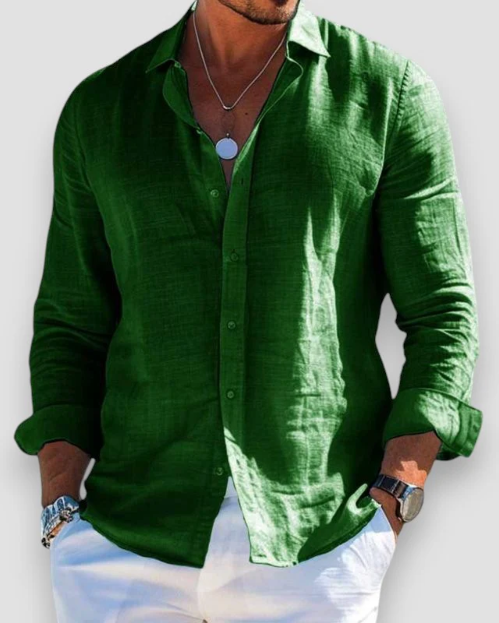 ELEON — Men's Linen Shirt with Relaxed Summer Finish