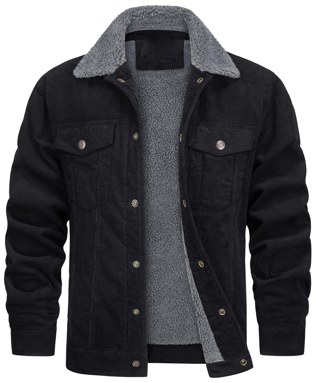 ZANIRA — Corduroy Sherpa-Lined Utility Jacket Coat