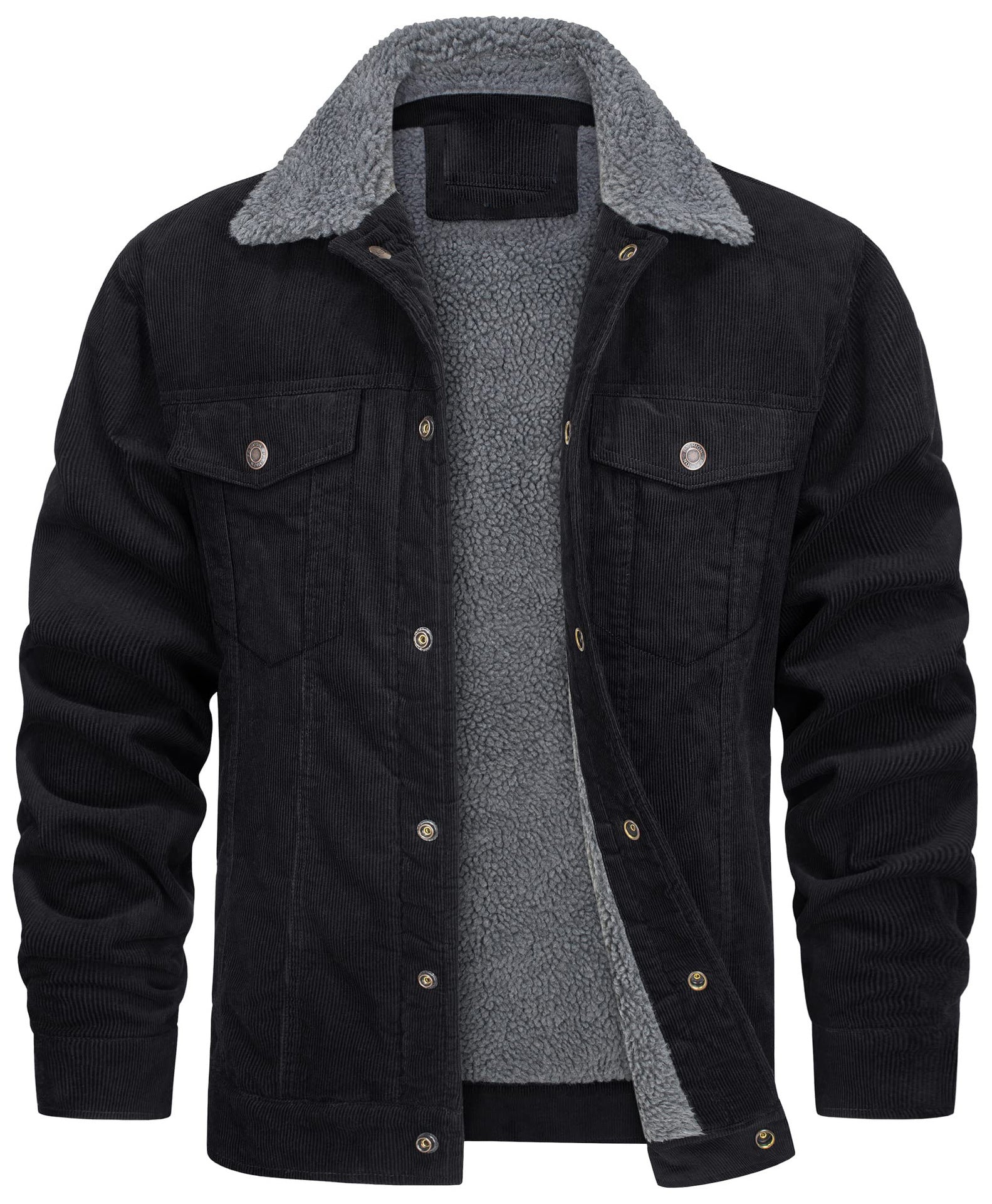 ZANIRA — Corduroy Sherpa-Lined Utility Jacket Coat
