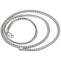 SOLON — White Gold Cuban Necklace in Solid 925 Silver