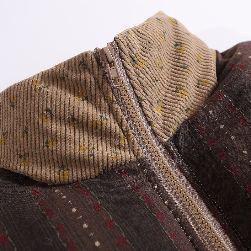 VALELL — Relaxed Corduroy Puffer Jacket for Cold Weather