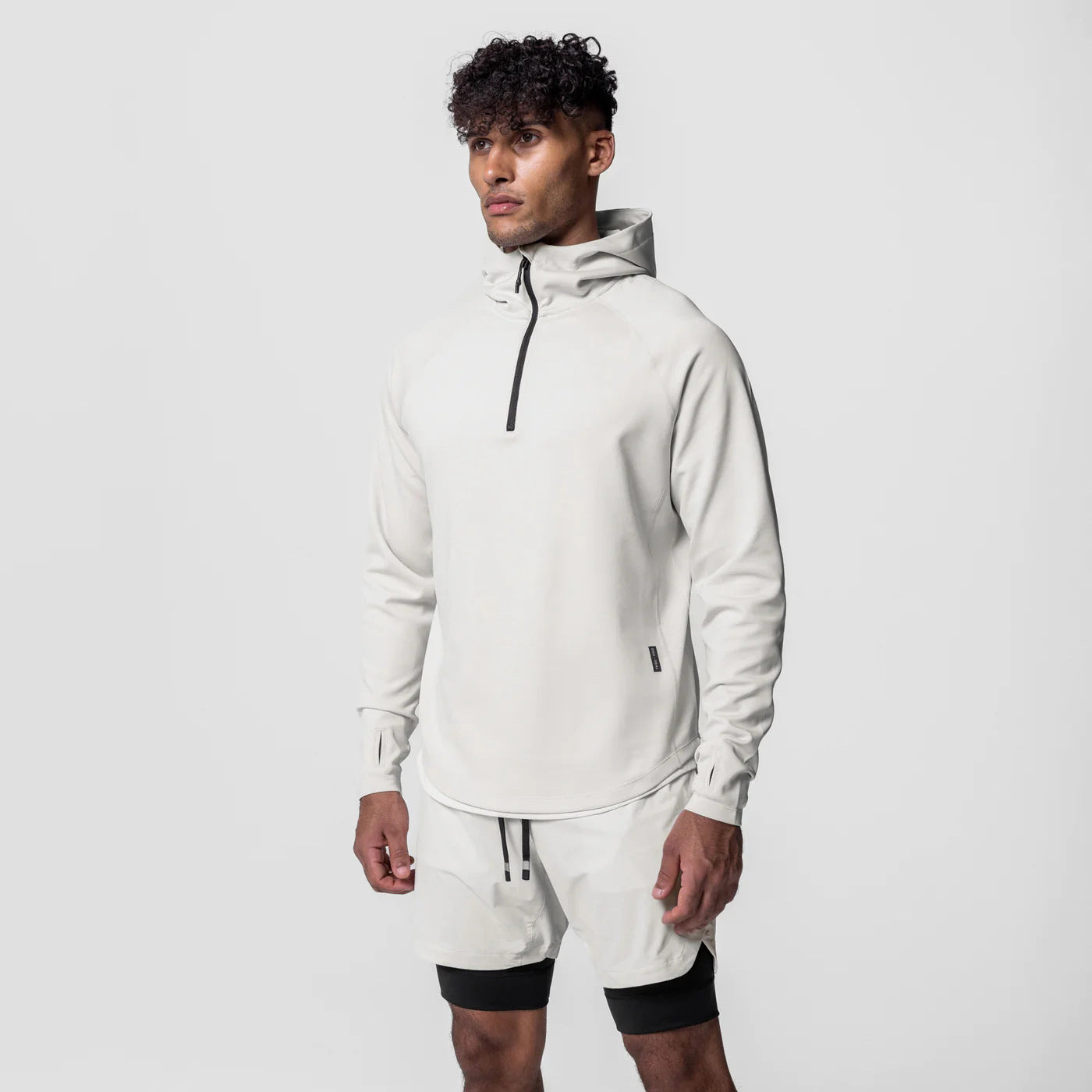 SENAEL — Men's Half-Zip Hooded Active Pullover Jacket
