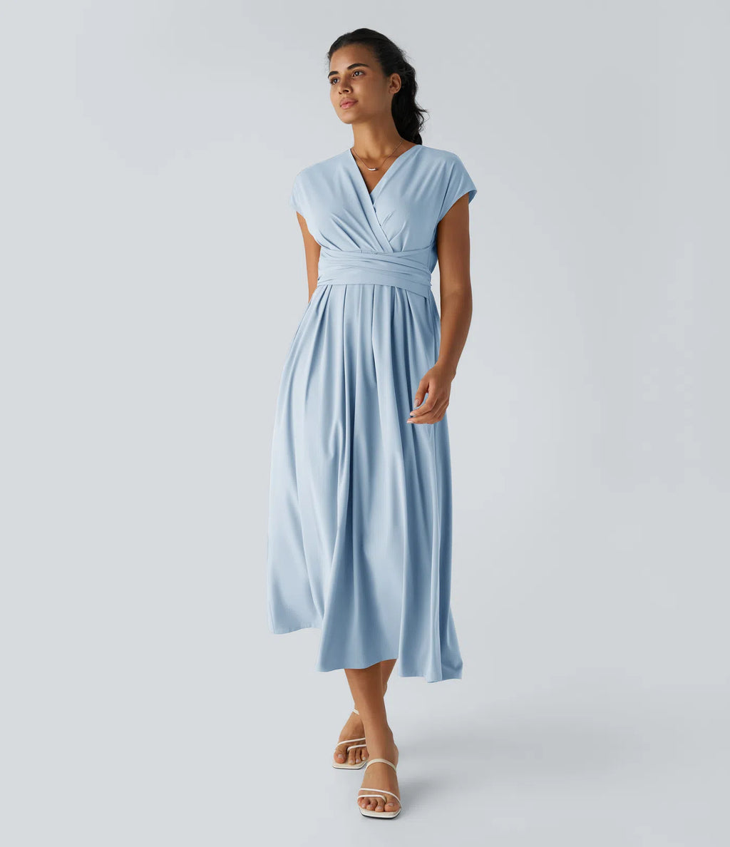 AXEN — Women's Elegant Dress with Clean AURA Drape