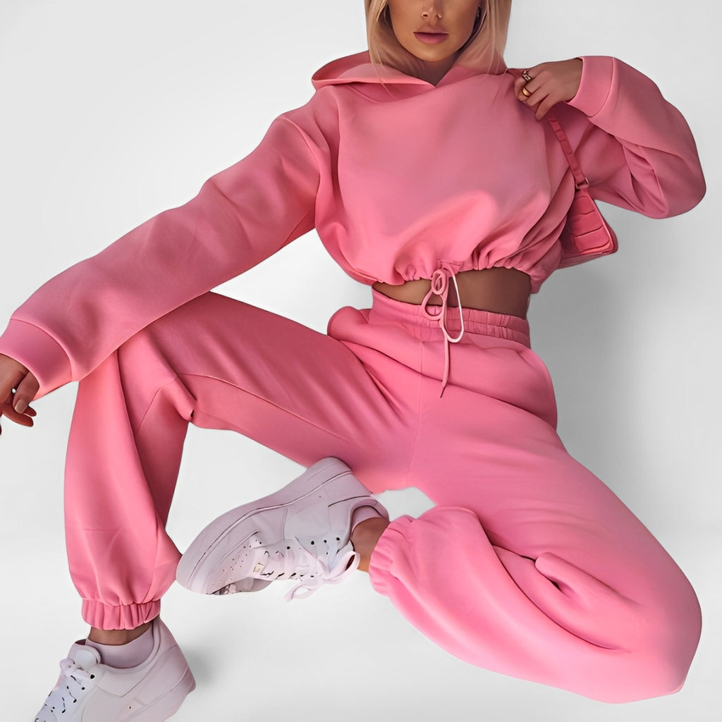 SORIN — Women's Cropped Tracksuit Set with Joggers