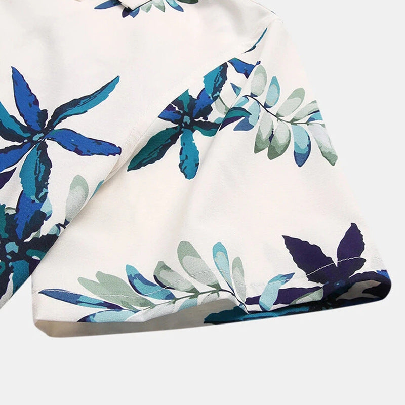 VEXAEL — Men's Tropical Print Shirt for Vacation Days
