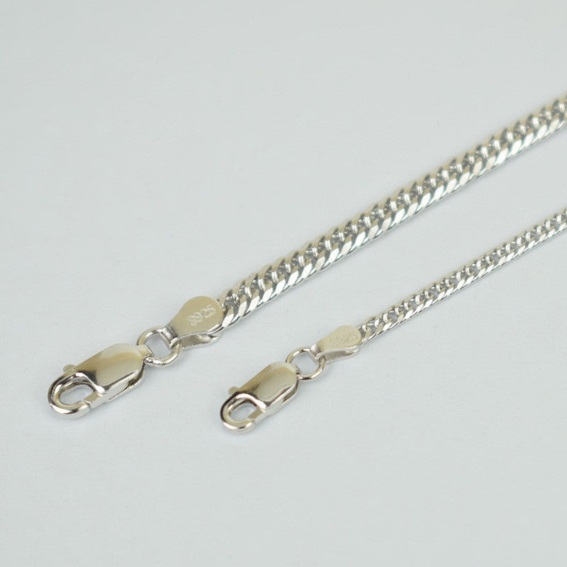 ZANAEL — Korean-Inspired Silver Cuban Chain Necklace