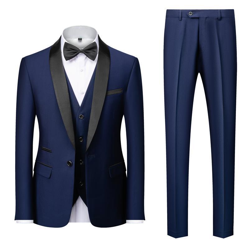 AXDEN — Men's Tailored Three-Piece Suit Set with Sharp Finish