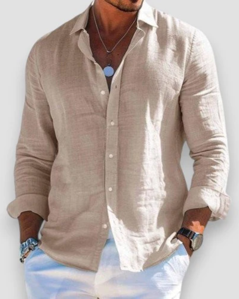 ELEON — Men's Linen Shirt with Relaxed Summer Finish