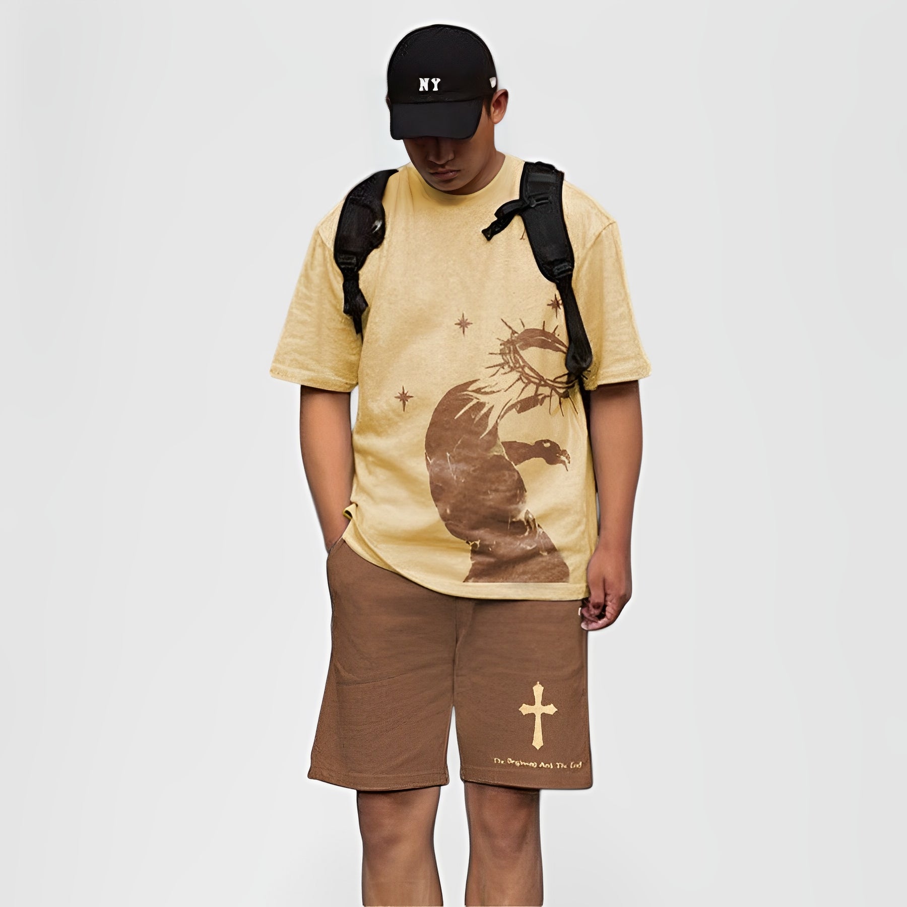 IONA — Men's Printed Streetwear T-Shirt and Shorts Set