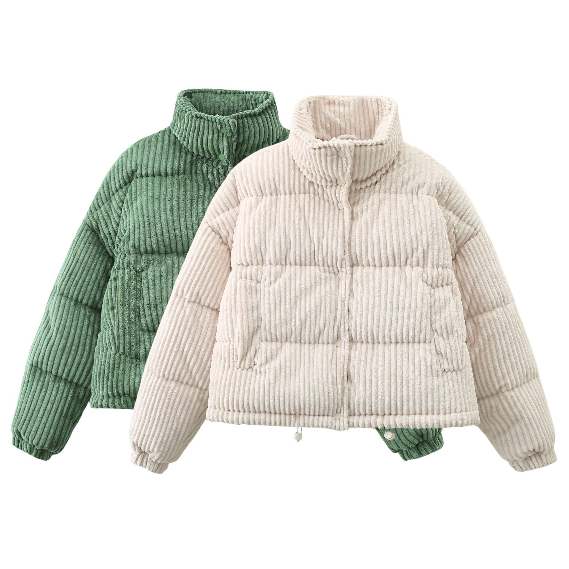 CELA — Relaxed Corduroy Puffer Jacket for Cold Weather
