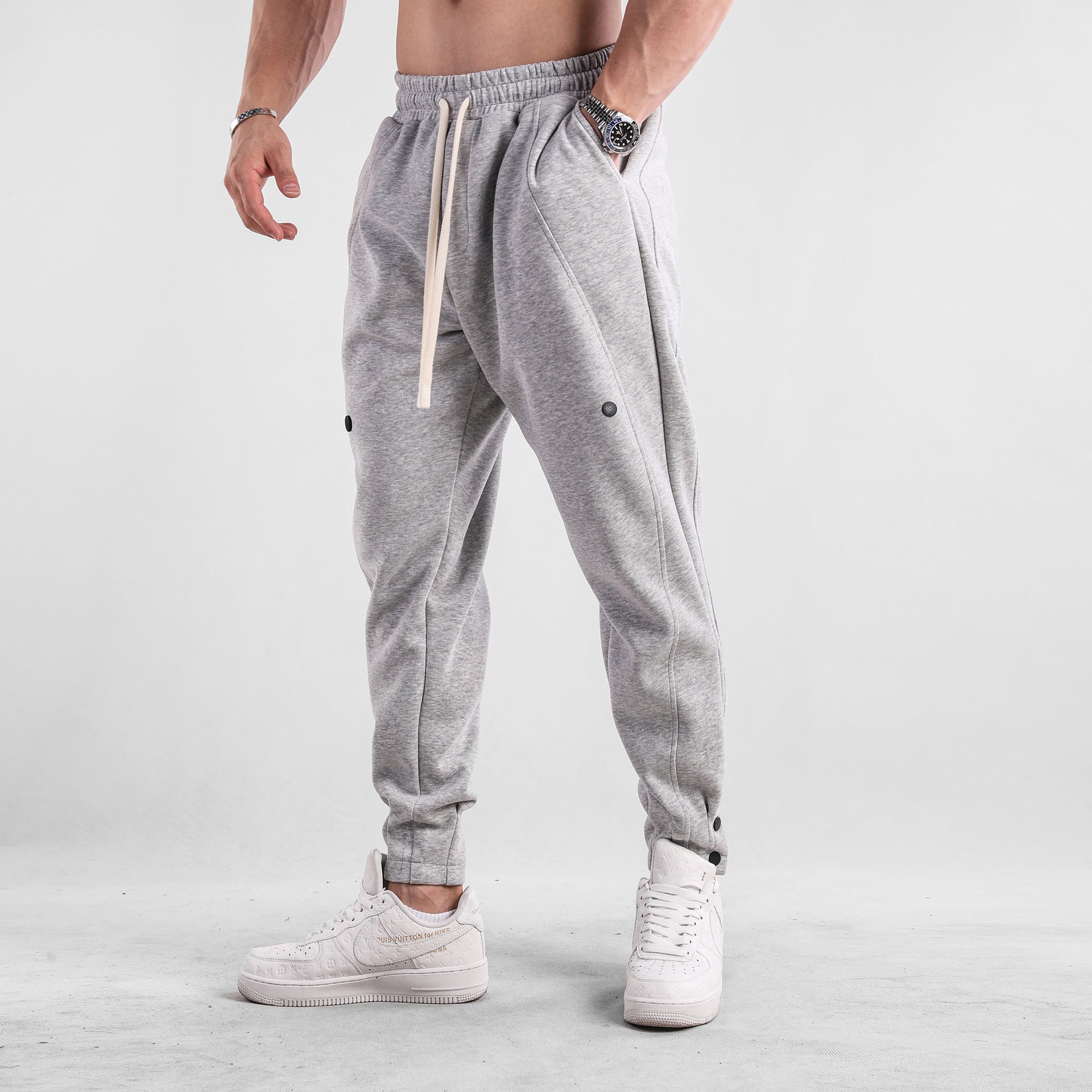 BRAVONN — Tech Tapered Drawstring Casual Pants for Men