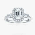 ZANORA — Emerald Cut Moissanite Ring in 925 Silver
