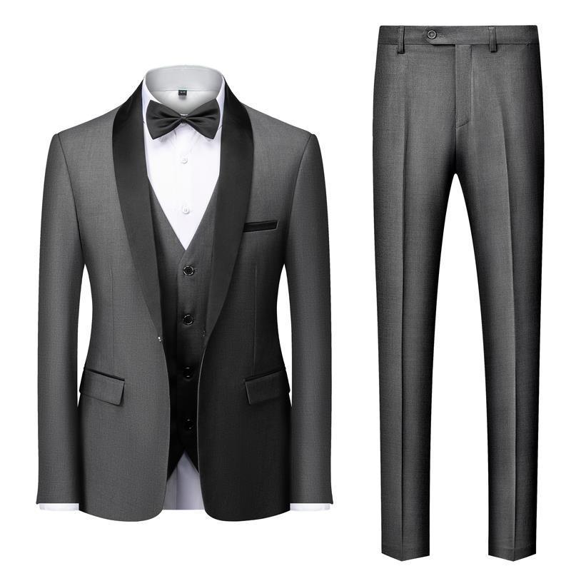 AXDEN — Men's Tailored Three-Piece Suit Set with Sharp Finish