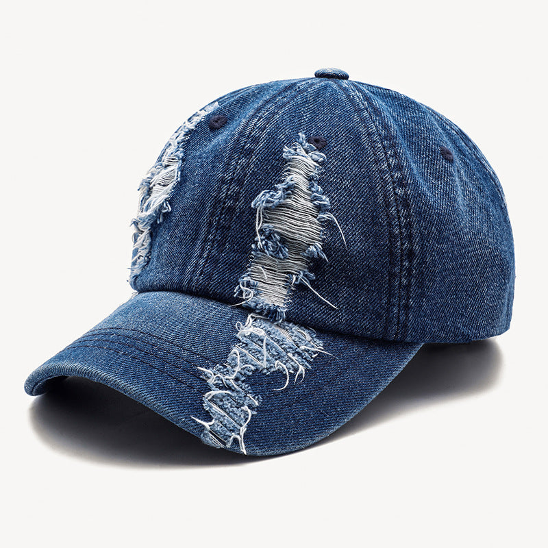 MORDEN — Distressed Denim Baseball Cap in Vintage Wash