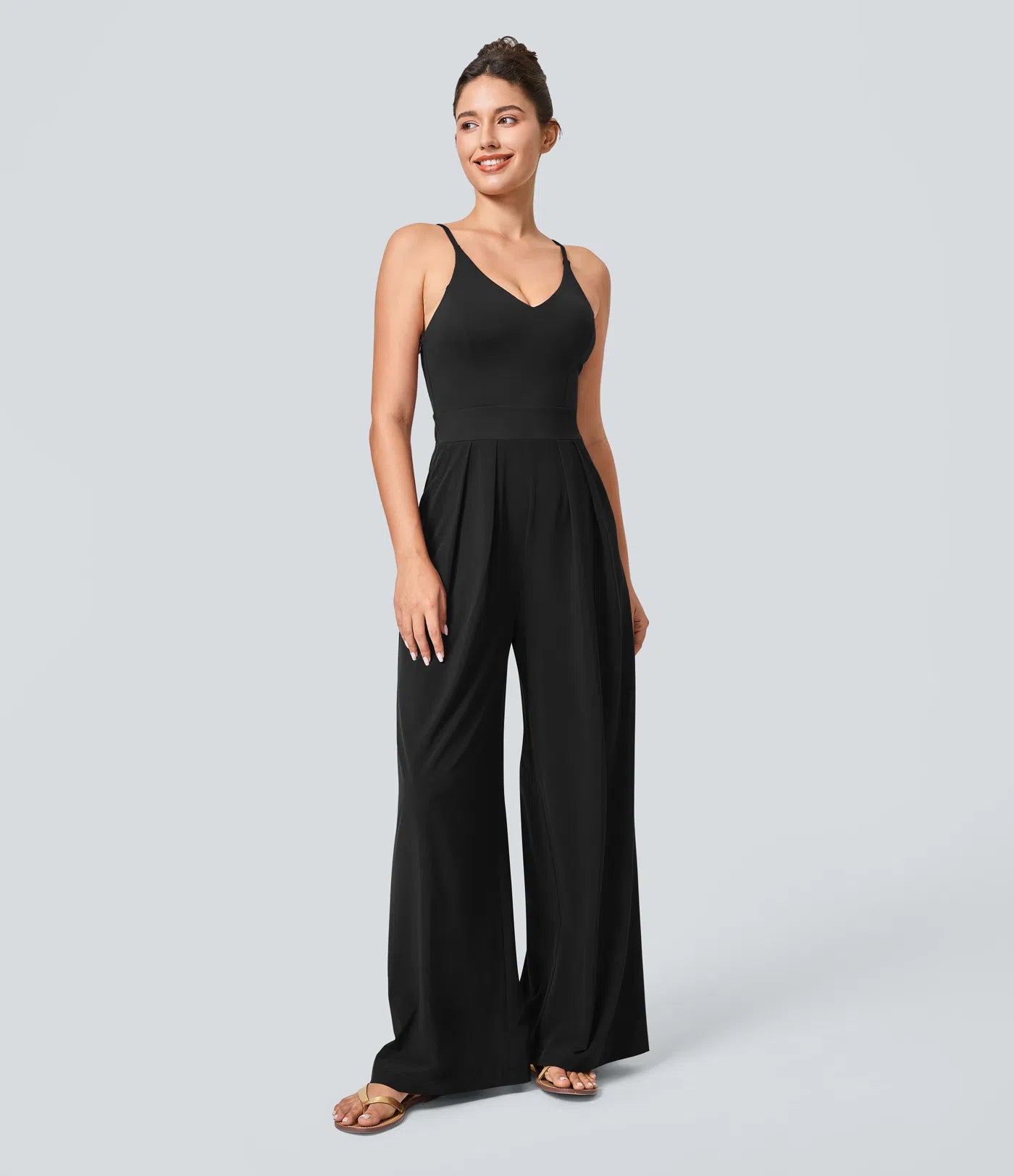 HALIA — Wide-Leg Resort Jumpsuit with Backless Fit