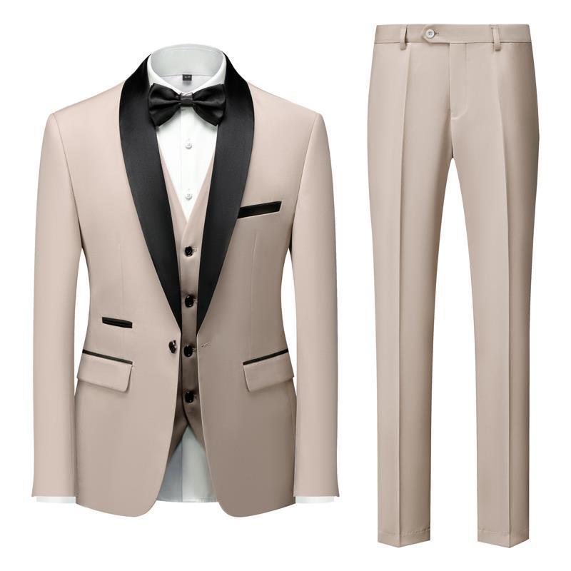AXDEN — Men's Tailored Three-Piece Suit Set with Sharp Finish
