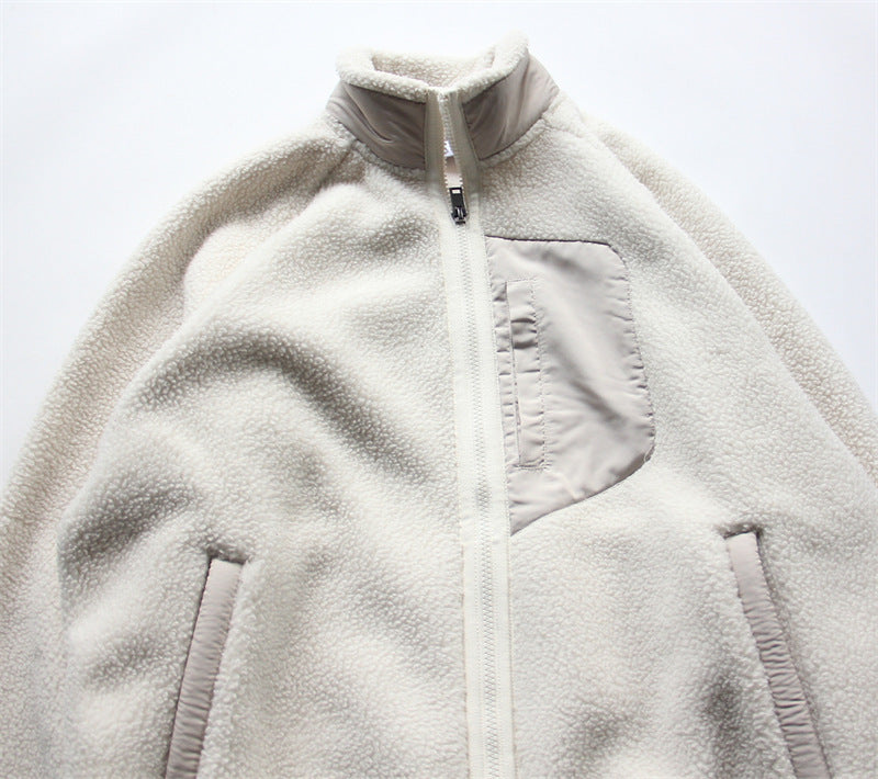 EVEL — Men's Polar Fleece Hoodie with Stand Collar