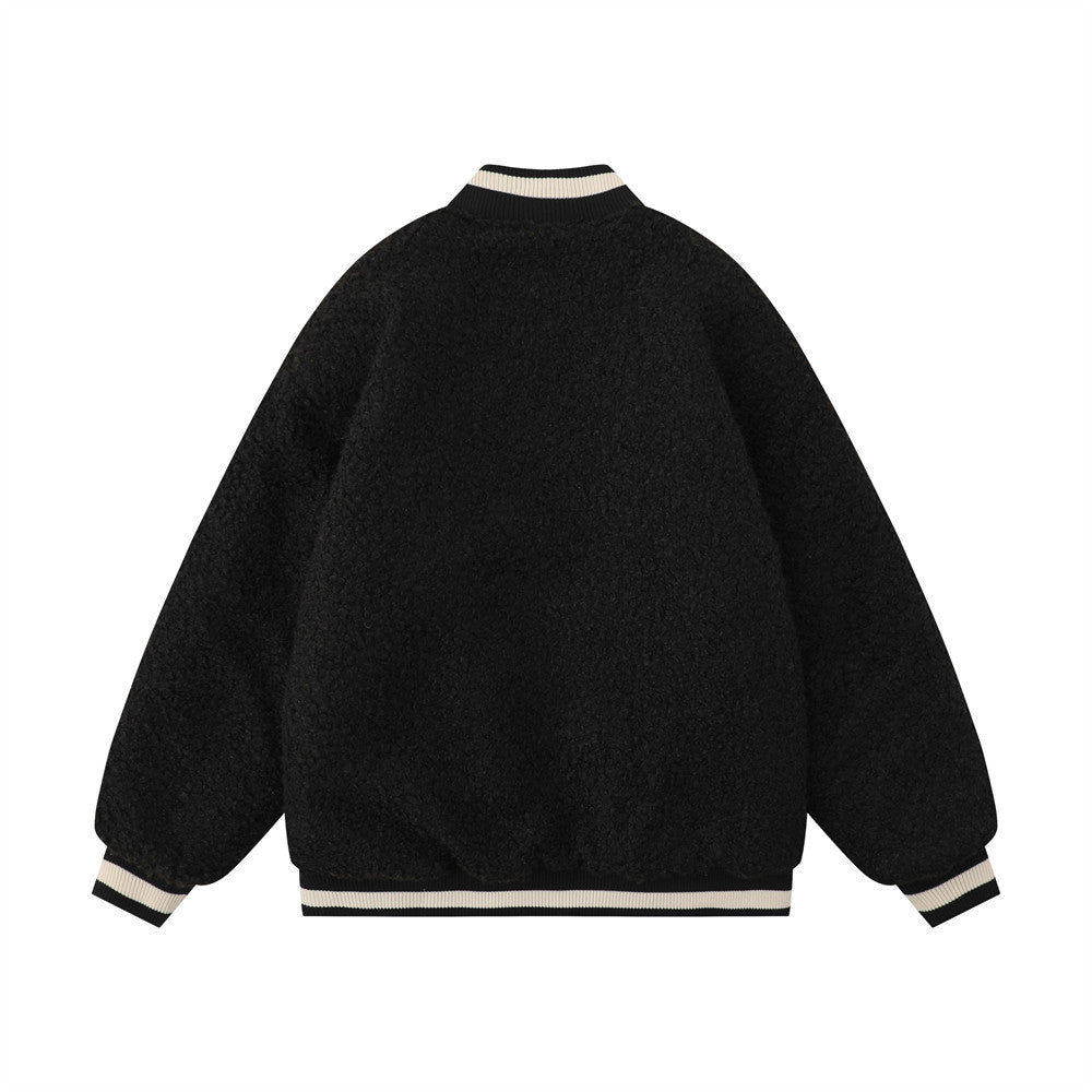 VEXDEN — Men's Sherpa Varsity Jacket in Oversized Fit