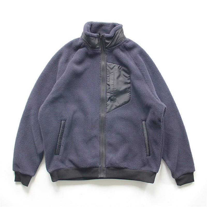 EVEL — Men's Polar Fleece Hoodie with Stand Collar