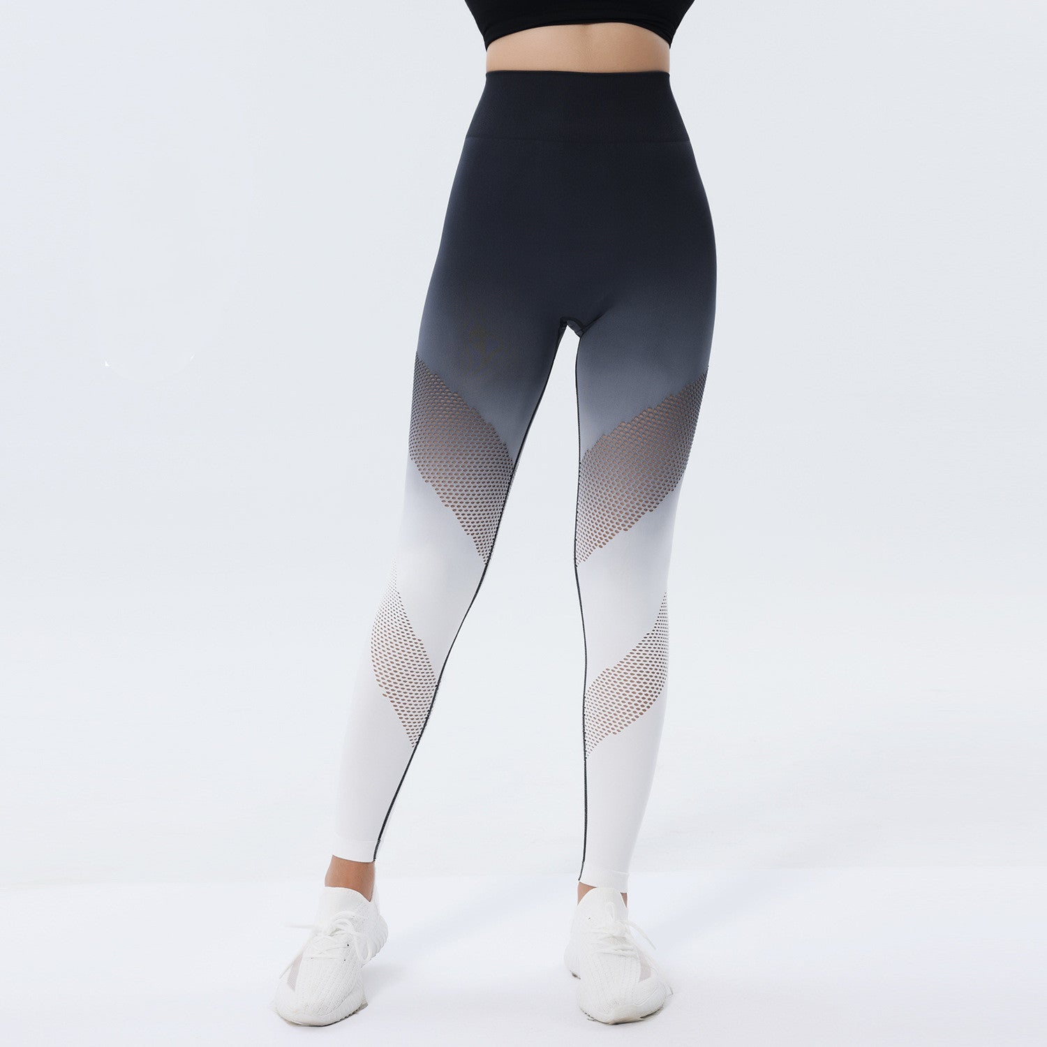 VARA — Ombre Mesh High-Waist Active Leggings for Women