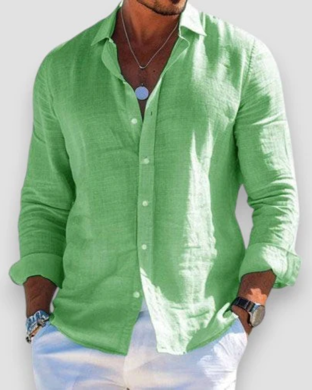 ELEON — Men's Linen Shirt with Relaxed Summer Finish