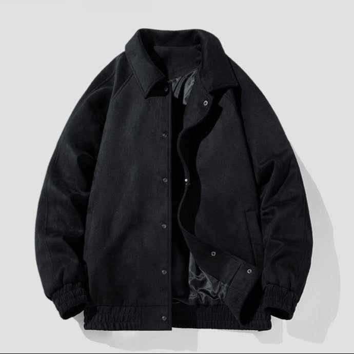 SENRA — Men's Faux Suede Jacket with Clean Structured Fit