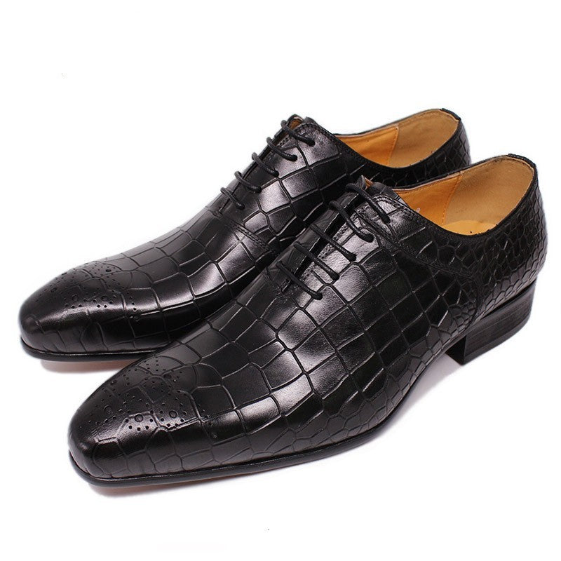 CORA — Men's Leather-Look Dress Shoes with Clean Finish