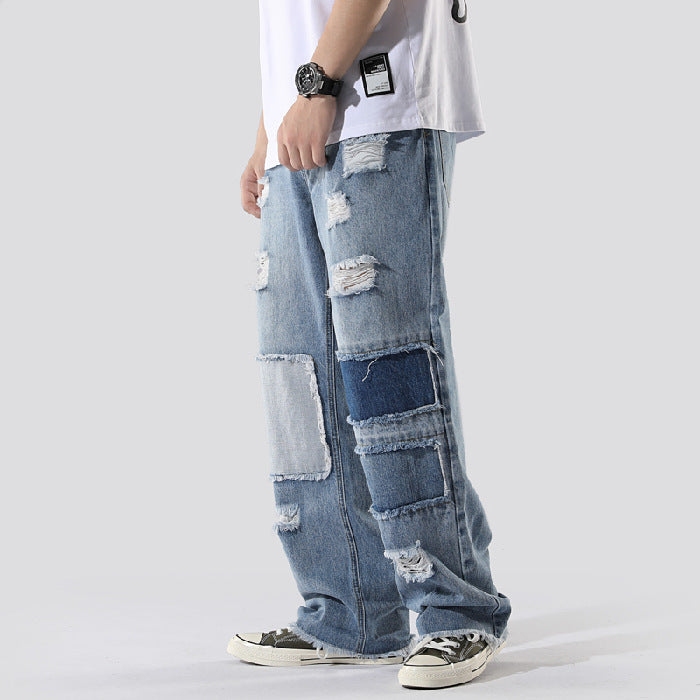 VYRINN — Men's Relaxed Baggy Utility Denim Jeans Fit
