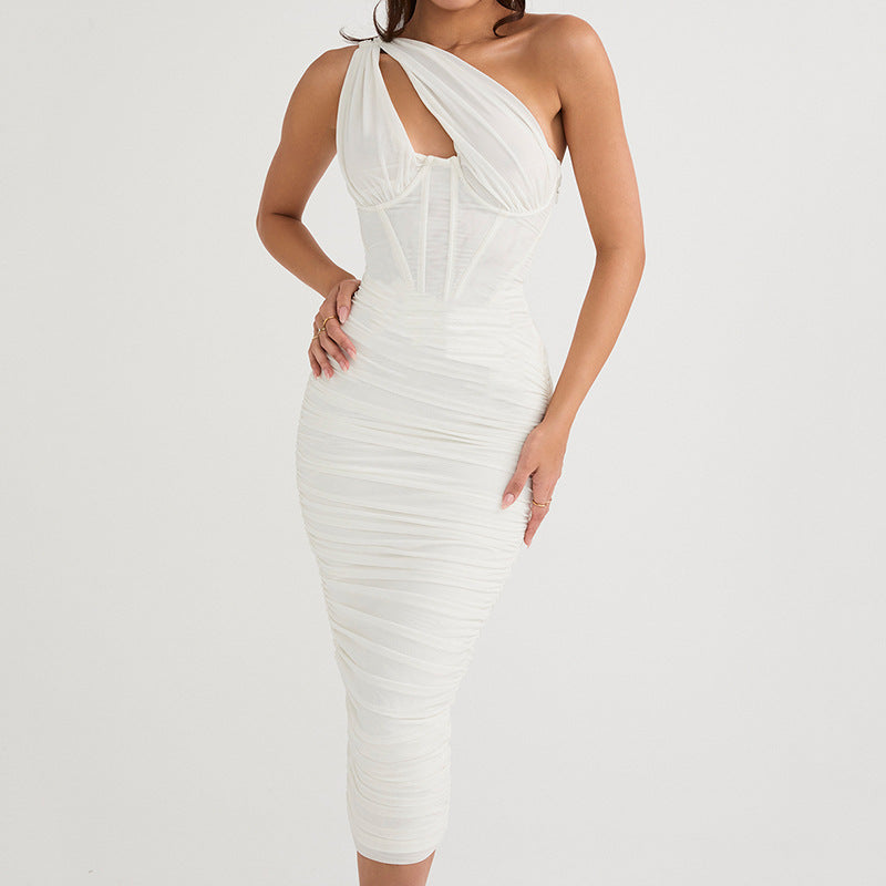 LYREN — One-Shoulder Cutout Maxi Dress for Summer Nights