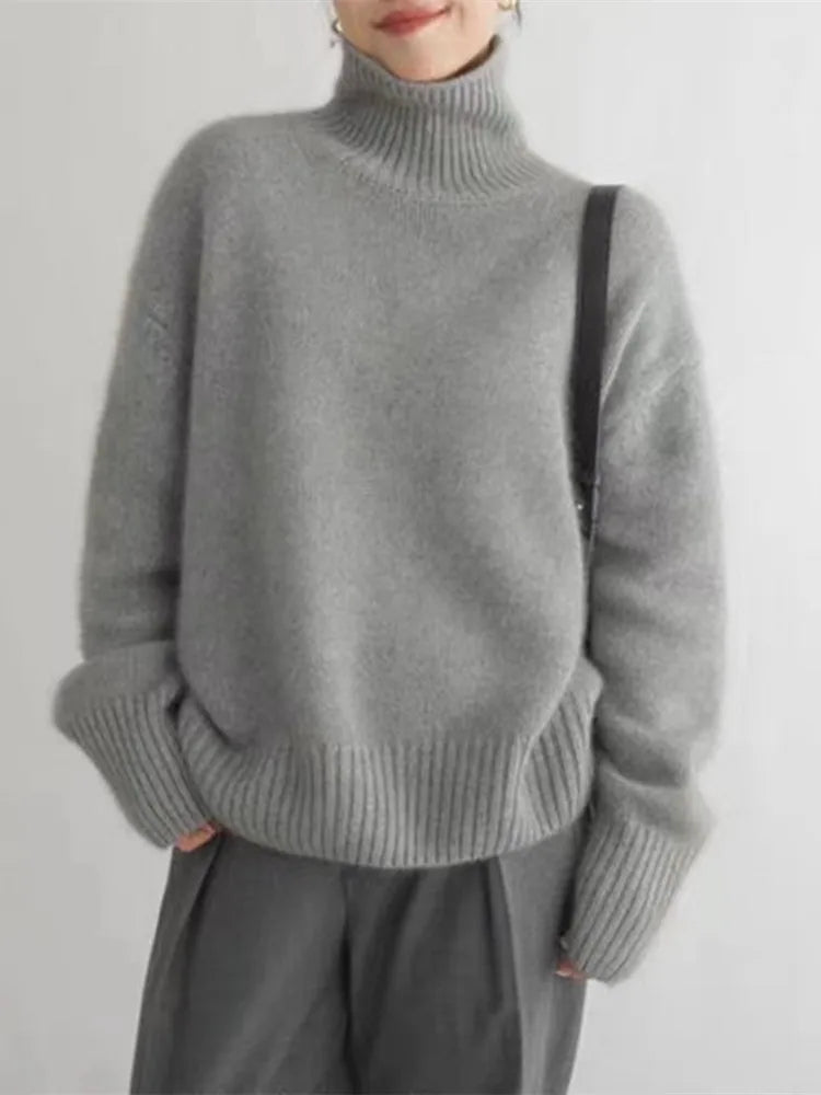 AXARA — Soft Knit Sweater with Relaxed Elevated Fit