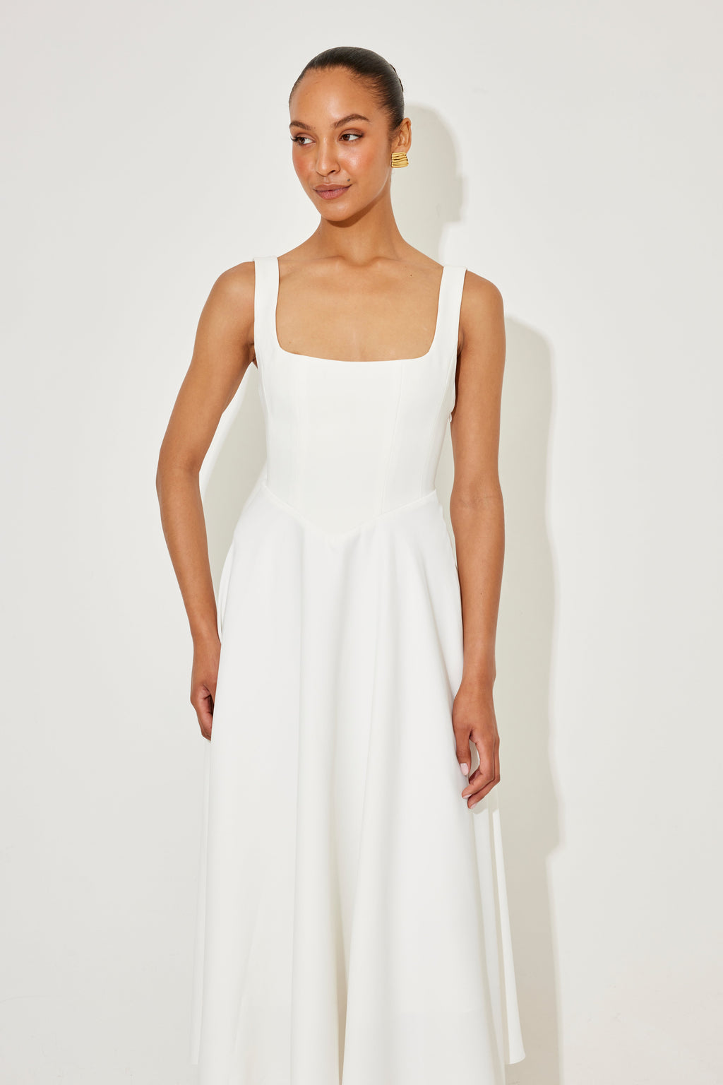 AERE — Women's Elegant Dress with Clean AURA Drape