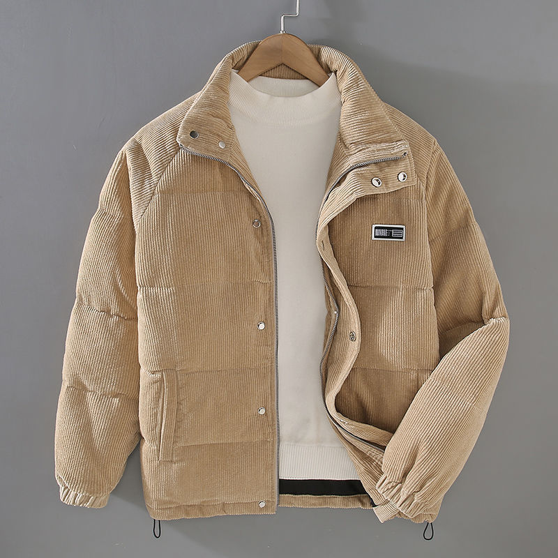 MARIN — Corduroy Sherpa-Lined Utility Jacket Coat with Sharp Detail
