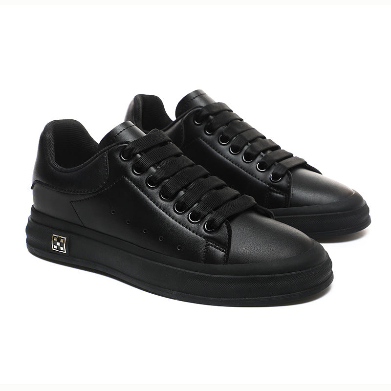 NOVEON — Men's White Low-Top Casual Street Sneakers