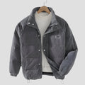 MARIN — Corduroy Sherpa-Lined Utility Jacket Coat with Sharp Detail