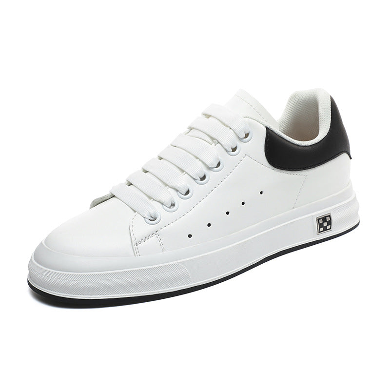 NOVEON — Men's White Low-Top Casual Street Sneakers