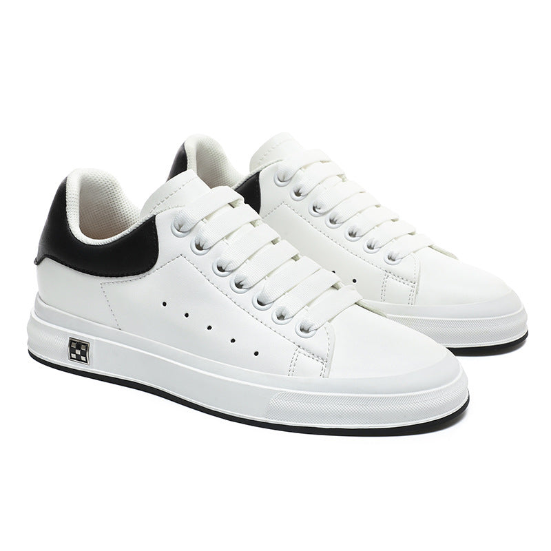 NOVEON — Men's White Low-Top Casual Street Sneakers