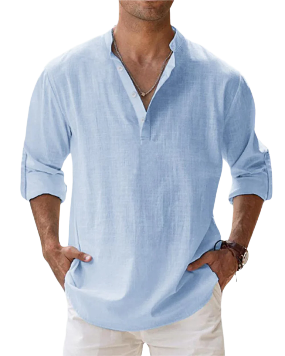 RAEIRA — Men's Linen Shirt with Relaxed Summer Finish