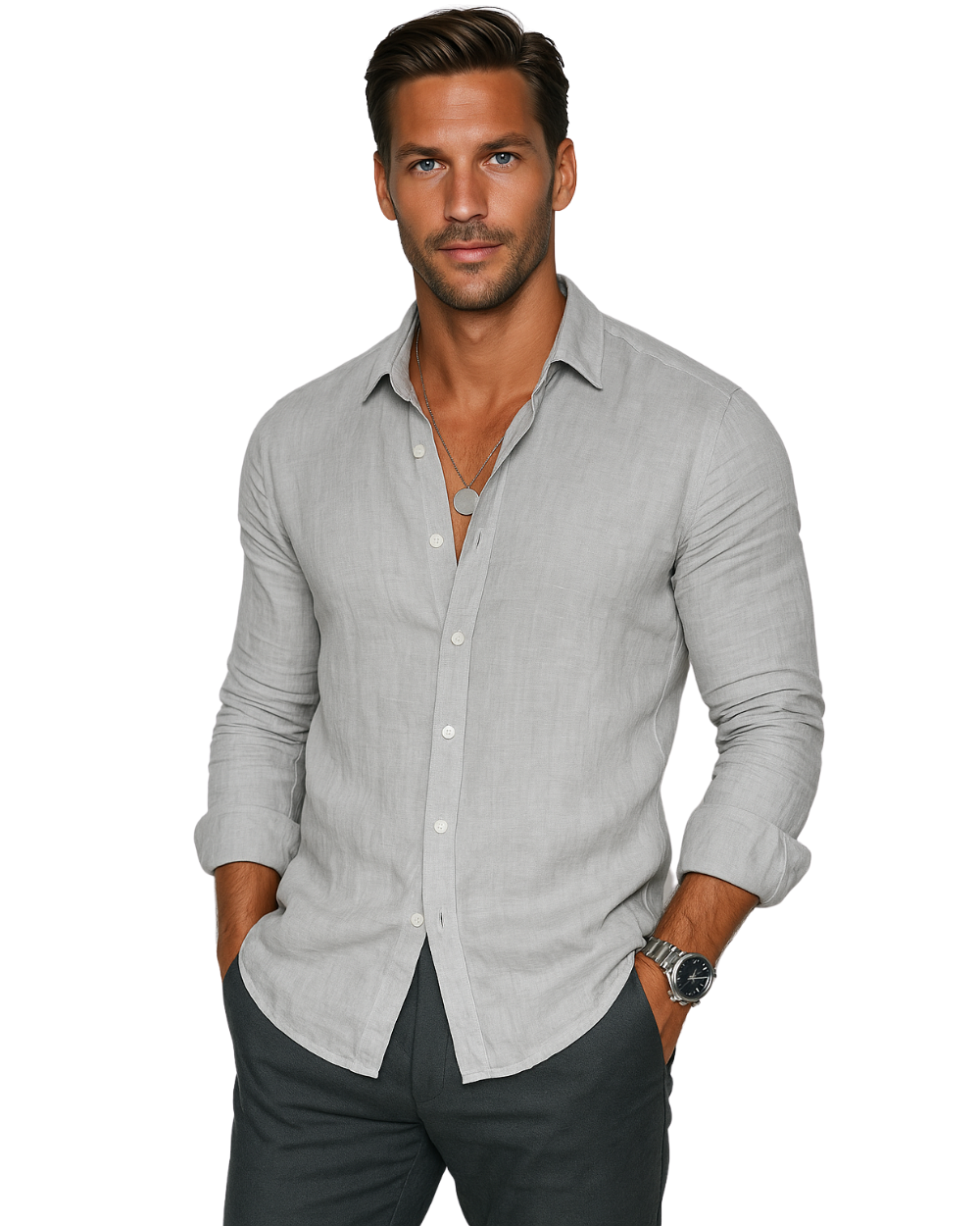 ELEON — Men's Linen Shirt with Relaxed Summer Finish