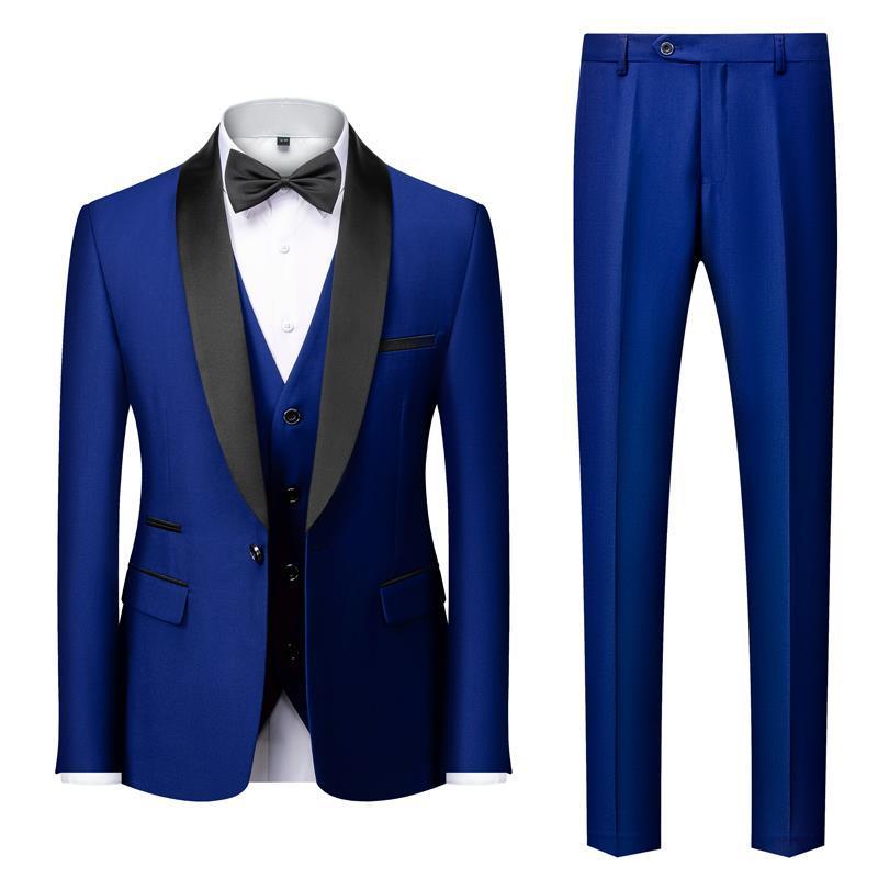 AXDEN — Men's Tailored Three-Piece Suit Set with Sharp Finish