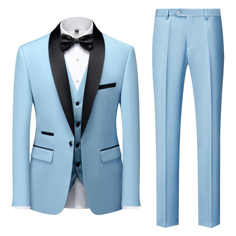 AXDEN — Men's Tailored Three-Piece Suit Set with Sharp Finish