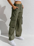 CAELRA — Women's Wide-Leg Cargo Denim Jeans Trousers