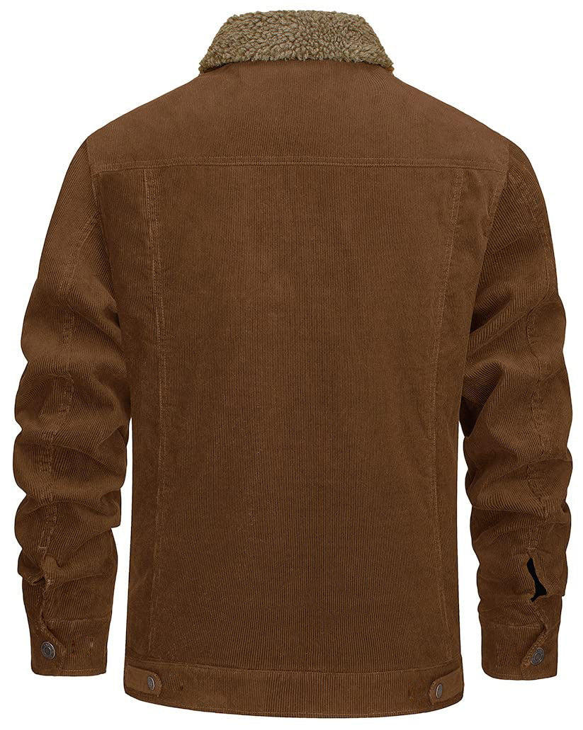 ZANIRA — Corduroy Sherpa-Lined Utility Jacket Coat