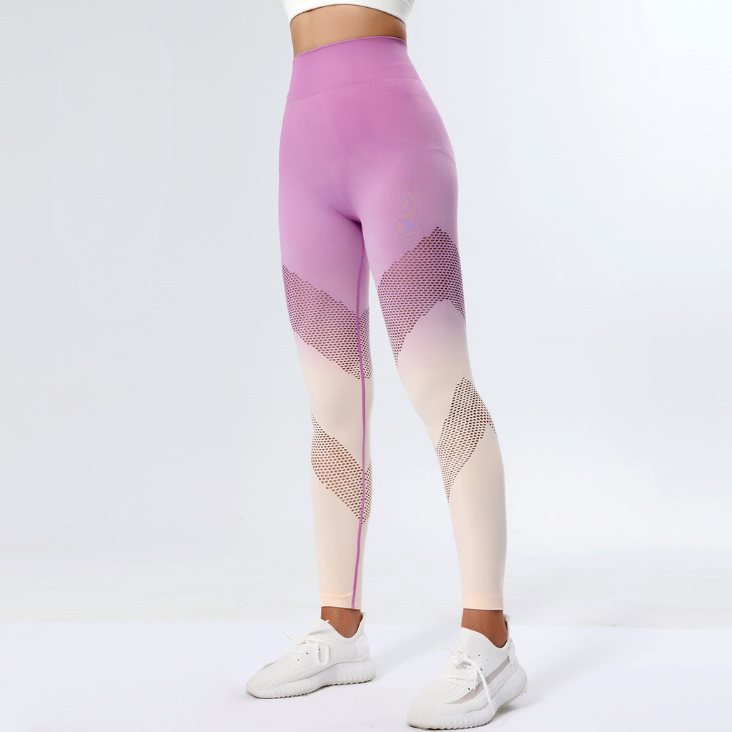 VARA — Ombre Mesh High-Waist Active Leggings for Women