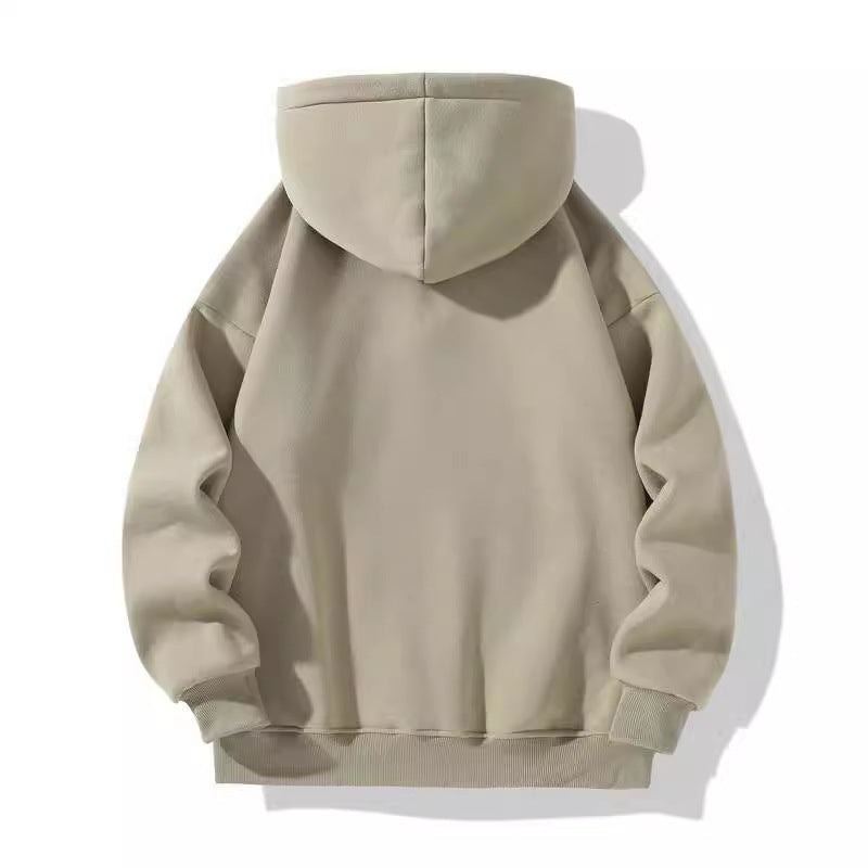 IONAN — Men's Zip Hooded Sweatshirt with Clean Street Fit