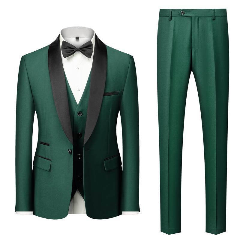 AXDEN — Men's Tailored Three-Piece Suit Set with Sharp Finish