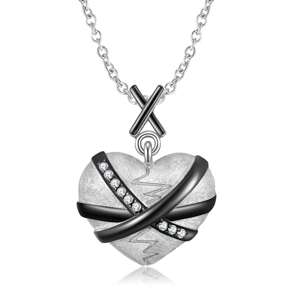 FENIS — Gold-Plated Heart Necklace in 925 Silver with Sharp Detail
