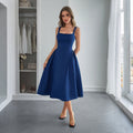 LORDEN — Chic Square-Neck Elegant Midi Dress for Women